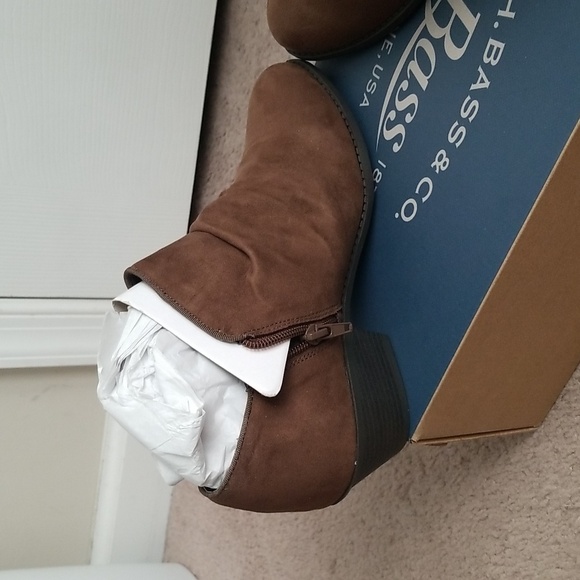 NWB G.H. Bass & Co. Chestnut Ruched Erica Ankle Boot - Picture 9 of 11